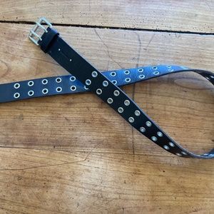 All Saints Iryna Black Leather Belt Size S/M